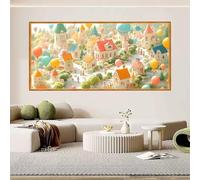 Diamond Painting Cuento De Hadas 80x160cm, Diamond Painting Niños Villa, DIY Pintar con Diamantes Punto de Cruz Kit Completo, Pintura Diamante Adultos Manualidades Niños Kit Bordado Regalo O-618X