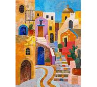 Diamond Painting Dibujos Animados 50x70cm, 2026 Nuevo Diamond Painting Niños Ciudad, Pintar con Diamantes Kit Punto de Cruz, Manualidades Adultos Kit Bordado para Decoración Hogar,Regalo Mujer J-1206K