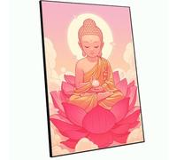 Diamond Painting Dibujos Animados, 5D Diamond Painting Buda Kit Manualidades Adultos DIY Cristal Pintura Diamante, Full Painting by Numbers Punto De Cruz Diamante Kit Decoracion Hogar 90x120cm 0Y-373