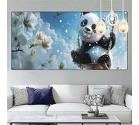 Diamond Painting Dibujos animados Diamond Painting Adultos Panda gigante Punto de Cruz kit Completo Grande Pintura Diamante 90x250cm Cristal Bordado Manualidades Pintura de Diamante,Regalo YC-530