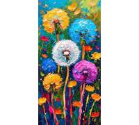 Diamond Painting, Diente de León color Pintura Diamante Kit Manualidades Adultos, 5D Diamond Painting Adultos Dibujos DIY Diamantes para la Decor de la Pared del Hogar, Regalos Mujer 100x200cm U-691