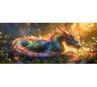 Diamond Painting DragóN Diamond Painting Adultos, Pintura Diamante Animal Patrón 5D DIY Punto de Cruz Diamante Dibujos con Diamantes Manualidades Adultos, Decoracion Pared (30 x 60 cm) -yym2603T8