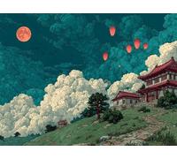 Diamond Painting Edificios Antiguos Pintura Diamante Luna Diamond Painting Adultos 5D DIY Punto de Cruz Diamante Manualidades Adultos Kit para Decoracion Habitacion, Regalo 130x100 cm -zjn25011KX