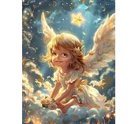 Diamond Painting Elfos, 5D Diamond Painting Adultos Flor, DIY Manualidades Adultos Kit Punto de Cruz, Cuadro Diamantes Art Rhinestones Bordado Kit, para Decoración Hogar, Regalo Mujer 90x120cm 2-6221