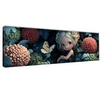 Diamond Painting Elfos Diamond Painting Adultos Flor Cuadro Diamantes 5D, Pintura de Diamante, Kit de Manualidades para Adultos, DIY Cristal de Estrás Pintura para Decoración Pared 150x50cm 0R-549