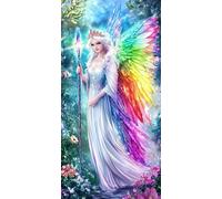 Diamond Painting Elfos Diamond Painting Adultos Grande XXL Sueños Pintura Diamante Kit Manualidades Adultos, DIY Pintura Diamante Punto de Cruz Cristal Art para Decoración Pared Hogar 40x80cm,Model562