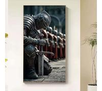 Diamond Painting Espada Diamond Painting Adultos, Pintura Diamante Guerrero Dibujos con Diamantes, DIY 5D Strass Punto de Cruz Manualidades Puzzle Kit Completo para Decoracion Hogar 30x60cm tg14-7r