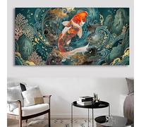 Diamond Painting estilo japonés Diamond Painting Adultos XXL Pez, DIY Pintura de Diamante Kit Manualidades Adultos, 5D Cristal Art Creart Pintura Diamante para Decoración Pared Hogar 30x60cm, Cod-401