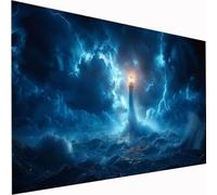 Diamond Painting faro Diamond Painting Adultos Mar Pintura Diamante 5D DIY Cuadrado Taladro Completo Arte Artesanía para Niños y Adultos, Ideal para Decoración de Pared del Hogar Regalo 40x80cm Z1-280