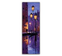 Diamond Painting Farolas Diamond Painting Adultos Grande XXL 90x30cm, Pintura de Diamante Noche Dibujos con Diamantes, 5D DIY Mosaicos Infantiles Kit Bordado para Decoracion Hogar Pared Regalo F1-991