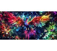 Diamond Painting FéNix 5D Dibujos Con Diamantes, DIY Diamond Painting Adultos SueñO Pintura de Diamante Kit Manualidades NiñOs Cristal Regalo for Para DecoracióN de Pared del Hogar 80x40cm 0O-118