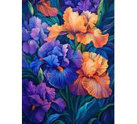 Diamond Painting Flor 50x70cm Diamond Painting Adultos Color, 2025 DIY Full Drill Manualidades Adultos Pintura de Diamante, 5D Cristal Punto de Cruz Cuadro Diamantes Kits para Decoracion Hogar Q-1120T