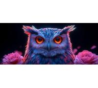 Diamond Painting Flor, 5D Diamond Painting Adultos BúHo, DIY Kit Manualidades Adultos, 5D Punto de Cruz Cuadro Diamante, DIY Pintura de Diamante Kits, Home Decoration, Primavera Decor, 70x40cm E-6996