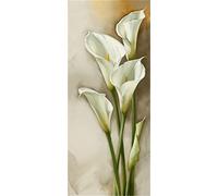 Diamond Painting flor de cala,Bricolaje Pintura Diamante 5D Punto de Cruz Kit,Pintar por Numeros Adultos,Grande Diamond Painting Kit Completo,Artesanias para Adultos o Niños,40x80cm