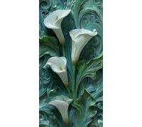 Diamond Painting Flor, Diamond Art Bordado Punto de Cruz Kit Completo Planta Manualidades Adultos Pintura de Diamante 50x100cm, Cuadro Diamantes para Cuadros Decoracion Salon Modernos Regalo DZSH3685
