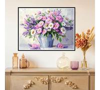 Diamond Painting Flor Diamond Painting Adultos Manualidades Punto de Cruz Diamante Arte de Cristal Kit, 5D DIY Pintura de Diamante Niños Kit Completo para Decoración y Regalo 40x60cm Margarita Z#-727
