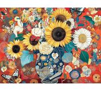 Diamond Painting Flor Diamond Painting Adultos Manualidades Punto de Cruz Diamante Arte de Cristal Kit, 5D DIY Pintura de Diamante Niños Kit Completo para Decoración y Regalo 50x60cm Girasol Z#-4