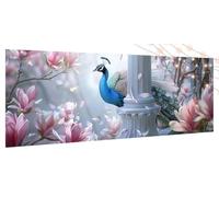Diamond Painting Flor, Diamond Painting Adultos Pavo Real DIY Pintura por Números para Adultos Kits Completo, 5D Cuadro Diamante Art Punto De Cruz para Decoración De Pared Del Hogar 50x110cm T376
