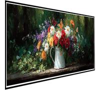 Diamond Painting Flor Diamond Painting Adultos, Pintura de Diamante Margarita Dibujos con Diamantes Niños, DIY 5D Cuadrar Cristal Bordado Punto de Cruz Kit para Decoracion Hogar Regalo 70x160cm w-5321