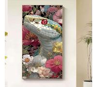 Diamond Painting Flor Diamond Painting Adultos, Pintura Diamante Serpiente Dibujos con Diamantes, DIY 5D Strass Punto de Cruz Manualidades Puzzle Kit Completo para Decoracion Hogar 100x200cm hi12-0o