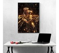 Diamond Painting Flor Diamond Painting Adultos Rosa Pintura Diamante Bordado de Punto de Cruz Kits, 5D DIY Cuadros Diamantes Cristal Juego De Artesanía, Decoracion Hogar, Regalos 70x95CM PJY6 1-1