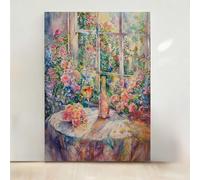 Diamond Painting Flor, Flores Pintura de Diamante 5D Diamond Painting Kit Completo Niños, DIY Manualidades Adultos Pintura de Diamante Para Decor De Pared Del Hogar, Regalo 70x95CM PjY9979 N-1