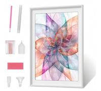 Diamond Painting Flor Flores Pintura de Diamante para Adultos y Niños, Diamond Painting Kit Completo Accesorios DIY 5D Cuadro Punto de Cruz Bordados Manualidades Decoracion Pared 60 x 80cm PJY1 4-B