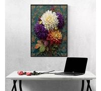 Diamond Painting Flor Kit de Pintura de Diamantes para Adultos Flores 5D DIY Pintura Diamantes de Imitación de Cristal Artes, Diamond Painting para Paredes del Hogar Decor 70 x 95 cm PjY6577 T-A