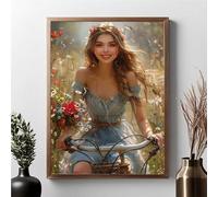 Diamond Painting, Flor Pintura de Diamante Kit Manualidades Adultos, Mujer 5D Diamond Painting Adultos Dibujos DIY Diamantes para la Decor de la Pared del Hogar, Regalos para Mujer 80 x 100cm JPF I-Q