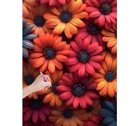 Diamond Painting Flor Pintura de Diamantes 5D DIY, Margarita Diamond Painting Kit Completo Manualidades Adultos, DIY Punto de Cruz Cuadros Diamantes para Decoración Hogar, Regalo, 40x50 cm, -4758