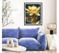 Diamond Painting Flor Pintura Diamante Planta, DIY 5D Kit Completo de Pintura de Diamante para Adultos y Niños, Diamantes Cristal Artesanía para Decoración De Pared Del Hogar, Regalos 60x80cm s-10940