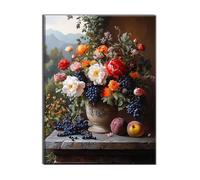 Diamond Painting Flores Fruta Diamond Painting Adultos, 5D DIY Pintura de Diamante Kit para Bordado, Kit de Arte Manualidades de Diamantes Cristal, Home Decoration Navidad Halloween 30x40cm J-g-338