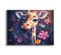 Diamond Painting Flores Jirafa, Diamond Painting Adultos y Principiantes, Manualidades Adultos Kits, Cuadros Decoracion Navidad, DIY Kit Bordado Punto de Cruz, Home Decoration Regalo 100x150cm Z-l-791