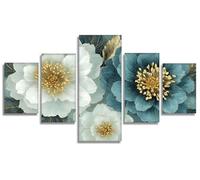 Diamond Painting FloresDiamond Painting 5 Pezzi Moderno DIY Pintura de Diamante Kit Manualidades Adultos, 5D Creart Kit Punto de Cruz Pintura Diamante para Decoración Pared Hogar 175x90cm, Model594