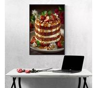 Diamond Painting Fruta Kit de Pintura de Diamantes para Adultos Flor 5D DIY Pintura Diamantes de Imitación de Cristal Artes, Diamond Painting para Paredes del Hogar Decor, Regalos 90x120CM PjY179 Z-U