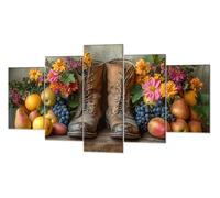 Diamond Painting Fruta Zapato, 5D Diamond Painting Kit Completo 5 Piezas, DIY Manualidades Adultos Cuadro Damantes, Punto de Cruz Kit Bordado Principiantes, Cuadros Decoracion Salon 90x175cm P-d-2781