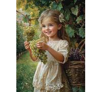 Diamond Painting Frutas Qingti, Pintar por Numeros Adultos Niños, Manualidades Adultos, Punto de Cruz Kit Completo Principiantes, Manualidades Niña 10 Años, Decoración de Pared del Hogar 40x50cm Q-846