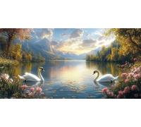 Diamond Painting Ganso Manualidades Adultos Pintura de Diamant Montañas nevadas Punto de Cruz Kit Completo 5D DIY Diamond Painting Niños, Regalos Originales para Mujer, Home Decoration, 50x100cm s-59