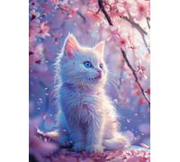 Diamond Painting Gato 30x40cm Diamond Painting Adultos Lindo, 2025 DIY Full Drill Manualidades Adultos Pintura de Diamante, 5D Cristal Punto de Cruz Cuadro Diamantes Kits para Decoracion Hogar Q-1309T