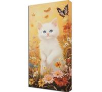Diamond Painting gato Diamond Painting Adultos, DIY Cuadros Diamantes Blanco Kit de Pintura Diamante Adultos Principiantes, Mosaico Manualidades Pared Decoracion Hogar, Regalo Mujer 70x140CM Y6-1057