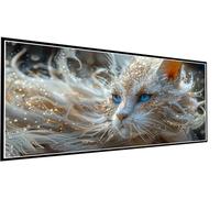 Diamond Painting Gato Diamond Painting Adultos Grande XXL 80x160cm Pintura de Diamante Misterio Diamantes para Manualidades, 5D DIY Punto de Cruz Diamante Set para Decoracion Hogar Pared Regalo P1-250