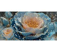 Diamond Painting Gotas de agua Manualidades Adultos Pintura de Diamant flor Punto de Cruz Kit Completo 5D DIY Diamond Painting Niños, Regalos Originales para Mujer, Home Decoration, 50x100cm s-415