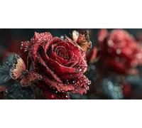 Diamond Painting Gotas de agua Manualidades Adultos Pintura de Diamant flor Punto de Cruz Kit Completo 5D DIY Diamond Painting Niños, Regalos Originales para Mujer, Home Decoration, 90x180cm s-416