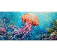 Diamond Painting Grande 100x60 Medusa Manualidades Adultos Diamond Painting Coral 5D DIY Pintura Diamante Punto de Cruz Puzzle Bordado Cristal Pared Para Decoracion Regalo Accesorios 40x80cm f-826