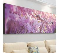 Diamond Painting Grande 105x35cm, Diamond Painting Adultos Flor Cuadro Diamantes Bicicleta Pintura Diamante Manualidades Niños, DIY Crystal Bordado Punto de Cruz Kit Completo, Decoración Hogar 7X-63