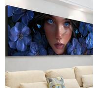 Diamond Painting Grande 105x35cm, Diamond Painting Adultos Flor Cuadro Diamantes Mujer Pintura Diamante Manualidades Niños, DIY Crystal Bordado Punto de Cruz Kit Completo, Decoración Hogar 7X-37