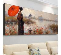 Diamond Painting Grande 105x35cm, Diamond Painting Adultos Mujer Cuadro Diamantes Flor Pintura Diamante Manualidades Niños, DIY Crystal Bordado Punto de Cruz Kit Completo, Decoración Hogar 7X-5