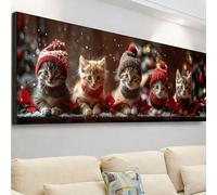 Diamond Painting Grande 105x35cm, Diamond Painting Adultos Navidad Cuadro Diamantes Perro Pintura Diamante Manualidades Niños, DIY Crystal Bordado Punto de Cruz Kit Completo, Decoración Hogar 7X-11