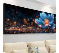 Diamond Painting Grande 105x35cm, Diamond Painting Adultos Orquídea Cuadro Diamantes Estambres Pintura Diamante Manualidades Niños, DIY Crystal Bordado Punto de Cruz Kit Completo, Decor Hogar 7X-33