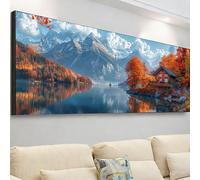 Diamond Painting Grande 105x35cm, Diamond Painting Adultos Otoño Cuadro Diamantes Árbol Pintura Diamante Manualidades Niños, DIY Crystal Bordado Punto de Cruz Kit Completo, Decoración Hogar 7X-19